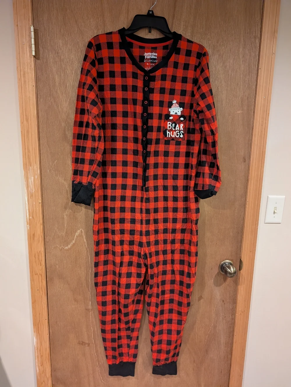Cuddl Duds Red and Black Buffalo Plaid Jammies - Picture 1 of 4